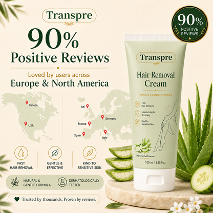 Transpre™ Natural Gentle Hair Removal Cream | For Women & Men, Sensitive Skin