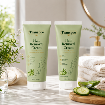 Transpre™ Natural Gentle Hair Removal Cream | For Women & Men, Sensitive Skin